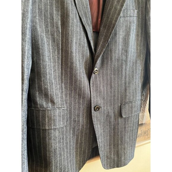 John Varvatos USA Two-Button Heavy Striped Blazer Jacket Coat 40 - Picture 2 of 11